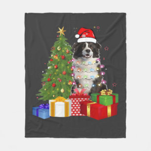 Lustiger Border Collie Weihnachtsbaum Frohe Weihna Fleecedecke