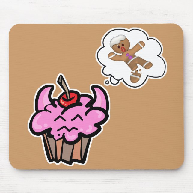 Lustiger Böser Cookie-Killer-Cupcake Mousepad (Vorne)