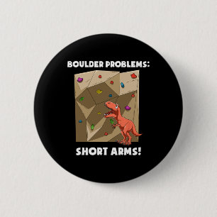 Lustiger Boulder- und Kletter-T-Rex Button