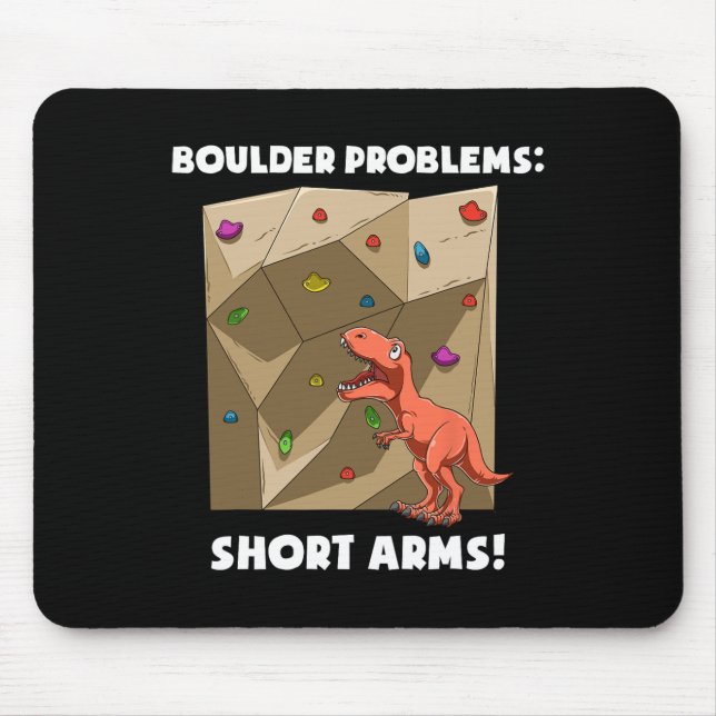 Lustiger Boulder- und Kletter-T-Rex  Mousepad (Vorne)