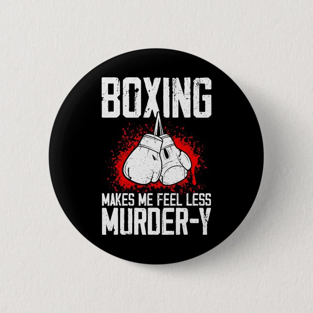 Lustiger Box-Kickboxer Savate Mma Martial Arts Kic Button (Vorderseite)