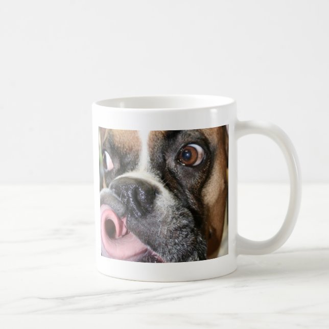 Lustiger Boxer-Hund Tasse (Rechts)