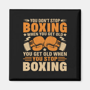 Lustiger Boxer Spieler Old School Boxing Jugendtra Magnet