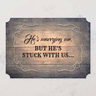 Lustiger Brautjungfern-/Trauzeugin-rustikaler Einladung