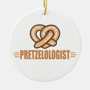 Lustiger Brezel-Liebhaber Keramikornament