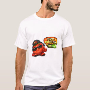 Lustiger Bro-Modus-An-T-Shirt Süße animierte Fig T-Shirt