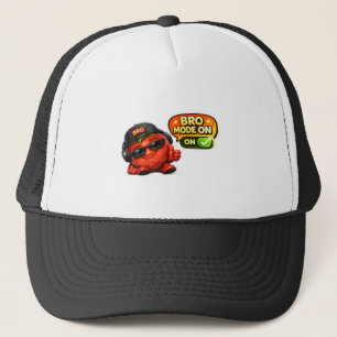 Lustiger Bro-Modus-An-T-Shirt Süße animierte Fig Truckerkappe