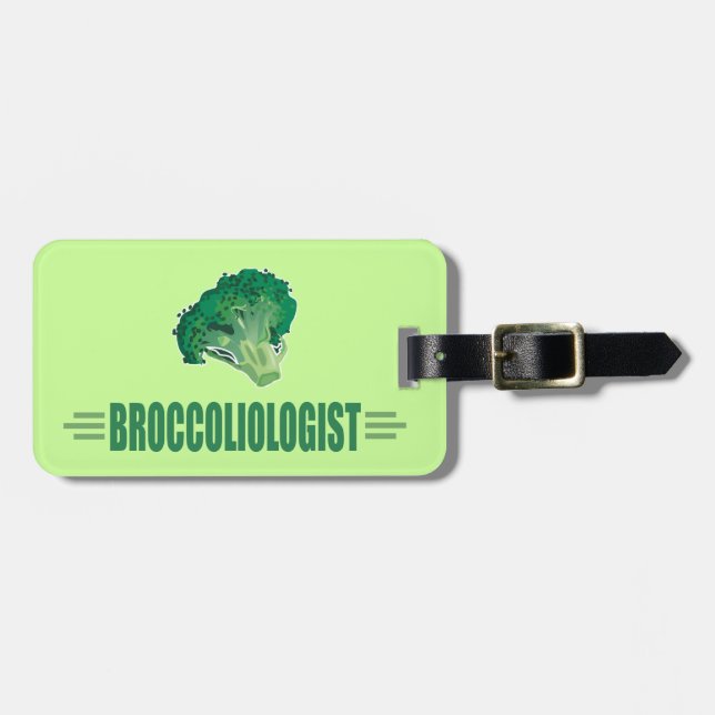 Lustiger Brokkoli Gepäckanhänger (Vorderseite horizontal)