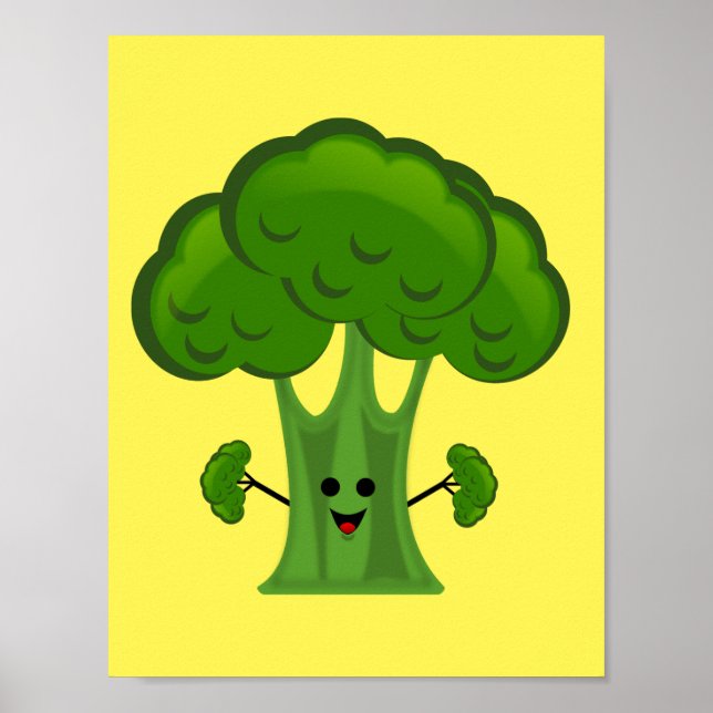 Lustiger Brokkoli Poster (Vorne)