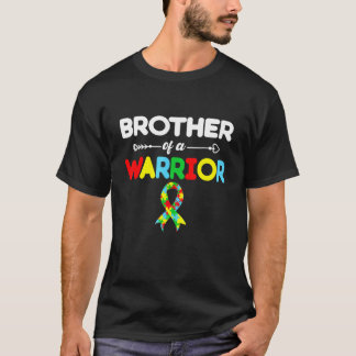 Lustiger Bruder eines Kämpfers Autismus-Bewusstsei T-Shirt