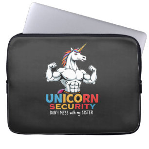 Lustiger Bruder Einhorn Sicherheit Verarsch Mein S Laptopschutzhülle