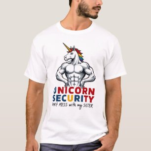 Lustiger Bruder Einhorn Sicherheit Verarsch Meine T-Shirt