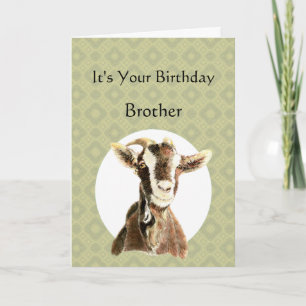 Lustiger Bruder Geburtstag Über den Berg, Alter Zi Karte