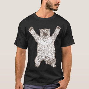 Lustiger brüllender Bär T-Shirt