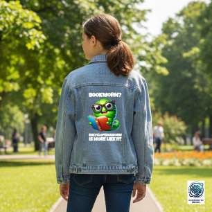 Lustiger Bücherwurm? Eher Enzyklopädiewurm! Jeansjacke