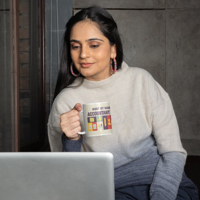 Lustiger Buchhalter ikonisches Design individuell Kaffeetasse (Von Creator hochgeladen)