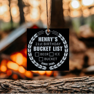 Lustiger Bucket-List-Aufkleber, Bier, Geburtstagsf Aufkleber