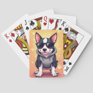 Lustiger Bull Terrier Kawaii Hund Spielkarten