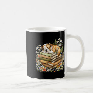 Lustiger Bulldogge Cottagecore Fairycore Bibliothe Kaffeetasse