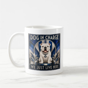 Lustiger Bulldogge führt das Haus Coffee Cup - Tas Kaffeetasse
