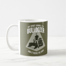 Lustiger Bulldozer-Fahrer-Spruch Minimalistisches Kaffeetasse