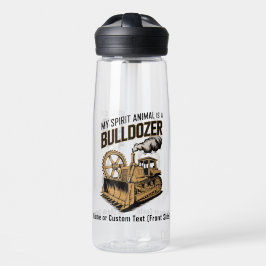 Lustiger Bulldozer Minimalist Retro Spirit Tier Trinkflasche