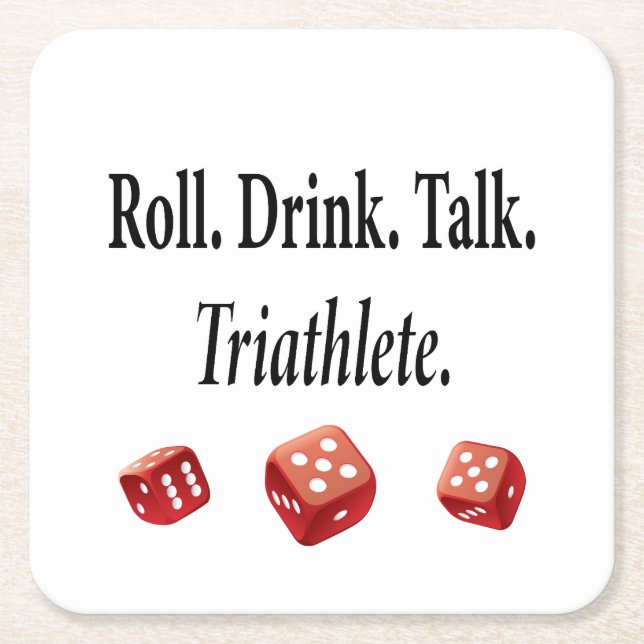 Lustiger Bunco-Spieler-Würfel Rechteckiger Pappuntersetzer (Vorderseite)