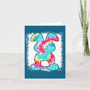Lustiger Bunny Kaninchen Tie Dye Schleife Karte