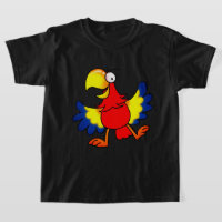Lustiger Bunter Cartoon Papagei Vogel