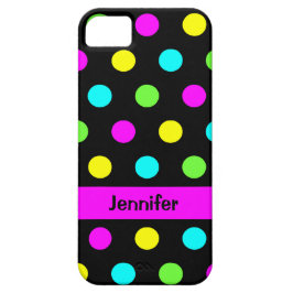 Lustiger bunter Tupfen-Name Case-Mate iPhone Hülle