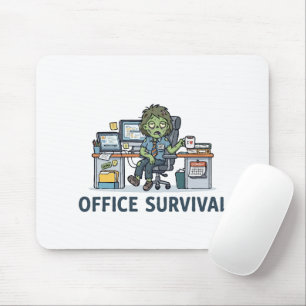 Lustiger Büro-Zombie "Survie Au Bureau" Arbeits-Hu Mousepad