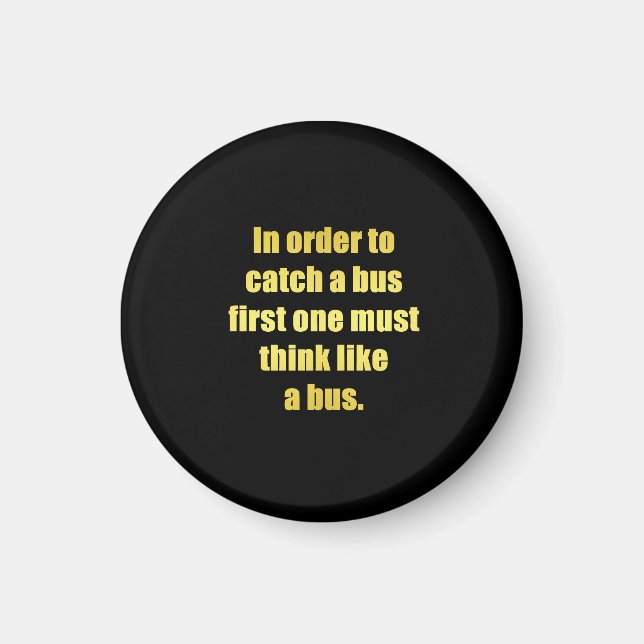 Lustiger Bus-Witz Magnet (Vorne)
