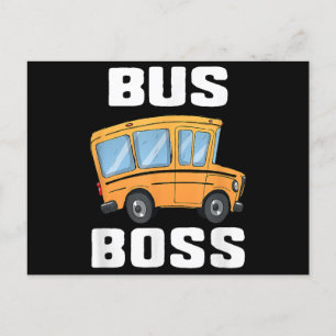 Lustiger Buschef Schulbusfahrer Postkarte