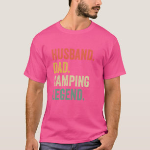 Lustiger Camper Ehemann Vater Camping-Legende Vint T-Shirt
