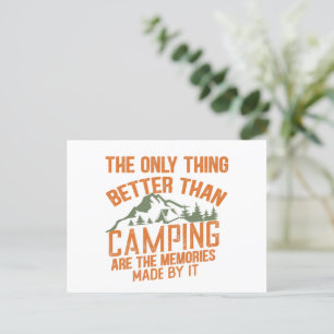 Lustiger Camper-Slogan Sommer-Camping-Zitate Feiertagspostkarte