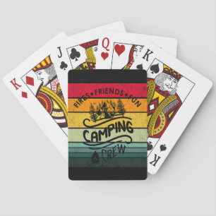 Lustiger Camping-Crew-Slogan, lustige Camper-Freun Spielkarten
