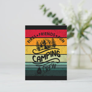 Lustiger Camping-Crew-Slogan Spaß mit Camper-Freun Postkarte