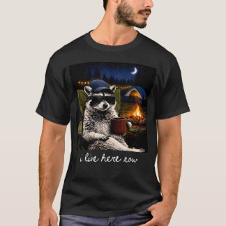 Lustiger Camping-Waschbär Camping-Crew Lagerfeuer T-Shirt