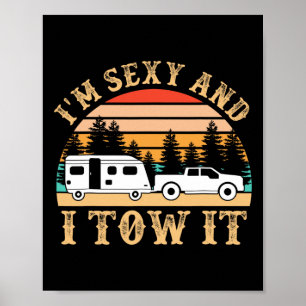 Lustiger Camping-Wohnmobil-Anhänger RV Camper  Poster