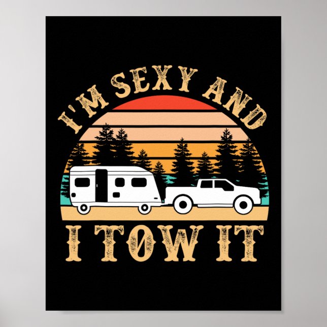 Lustiger Camping-Wohnmobil-Anhänger RV Camper  Poster (Vorne)