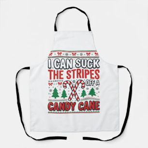 Lustiger Candy Cane Weihnachtspullover Schürze