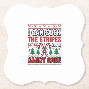 Lustiger Candy Cane Weihnachtspullover Untersetzer