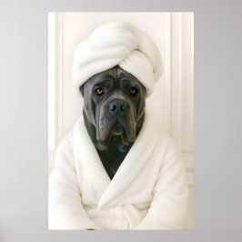 Lustiger Cane Corso Badezimmerdruck, Cane Corso In Poster