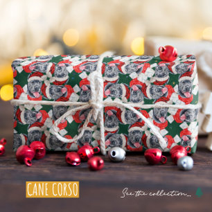 Lustiger Cane Corso Weihnachtsstoff Geschenkpapier
