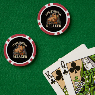 Lustiger Capybara-Betriebsentspanner Pokerchips