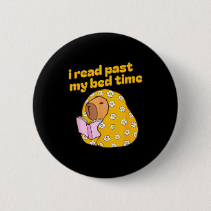 Lustiger Capybara-Buchliebhaber-Bibliothekar liest Button