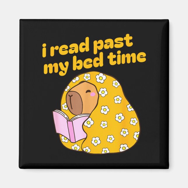 Lustiger Capybara-Buchliebhaber-Bibliothekar liest Magnet (Vorne)
