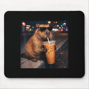 Lustiger Capybara, der Kaffeegetränk-Liebhaber Tie Mousepad