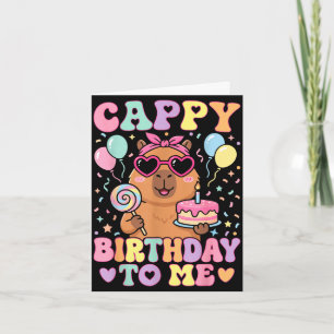 Lustiger Capybara-Geburtstag an süße Mädchen zum G Karte