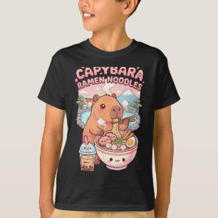 Lustiger Capybara-Nudel-Ramen kawaii Capybara beim T-Shirt